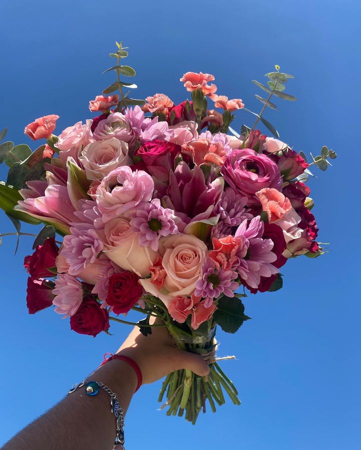 Pink garden bouquet
