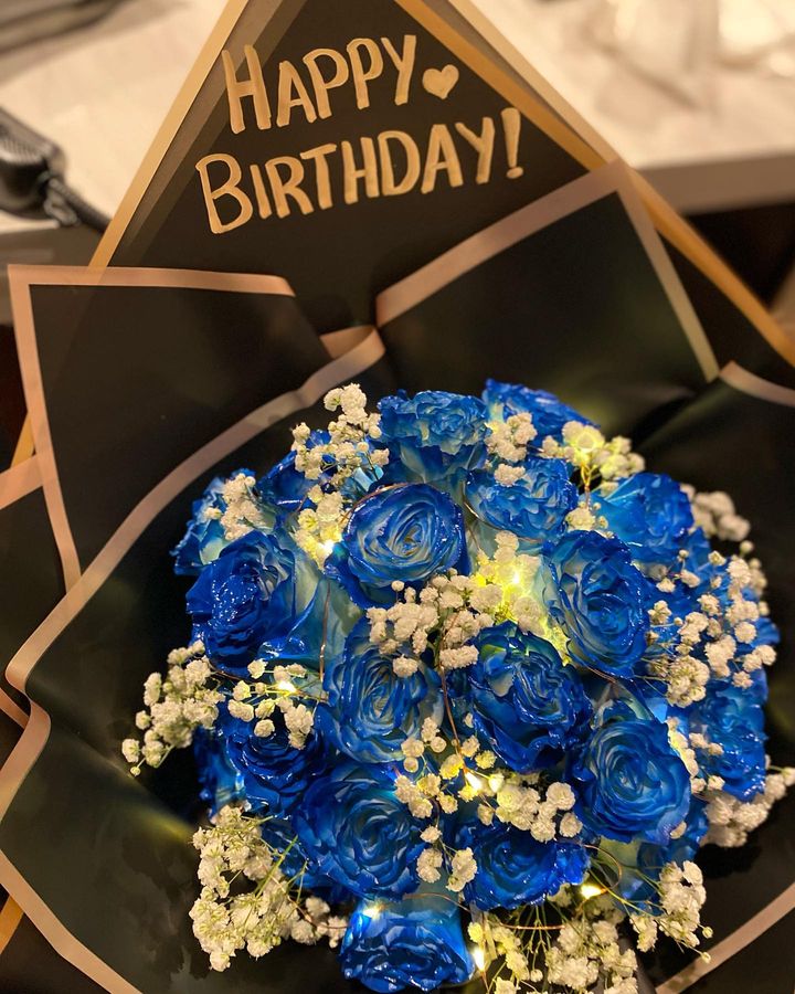Blue roses, Happy Birthday